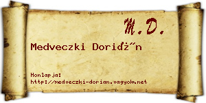 Medveczki Dorián névjegykártya